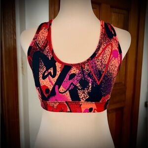 Zumba Fitness Reversible Dynamic Sports Bra - Pink and Black Spicy/Small